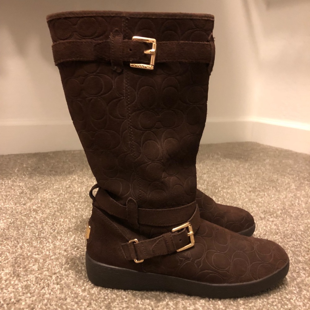 Coach suede boots